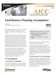 Fatal Business Planning Assumptions